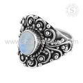 Antique design rainbow moonstone silver ring bridal jewelry 925 sterling silver jewellery wholesaler